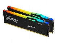 Pamięć RAM DDR5 Kingston FURY 64GB (2x32GB) 6000MT/s CL30 Beast Black RGB