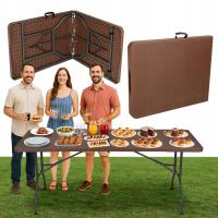 STÓŁ CATERINGOWY OGRODOWY SKŁADANY WALIZKA BANKIETOWY KEMPINGOWY 180CMX70CM
