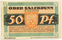 Notgeld Szczawno Zdrój Bad Salzbrunn in Schlesien 50 pfennig fenigów 1921