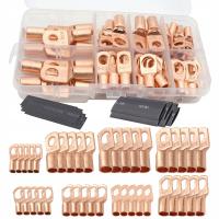 ZESTAW 140SZT KONEKTORY OCZKOWE MIEDZIANE OCZKA KOŃCÓWKI KABLOWE OCZKOWE