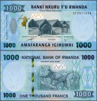 Rwanda - 1000 franków 2019 * P39b * małpa