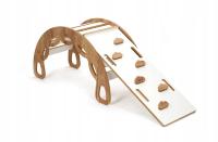 Bujak Montessori 3w1 zjeżdżalnia + ścianka Kids Helper BM-310 dębowo-biały