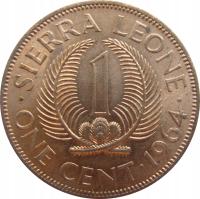5872. Sierra Leone 1 Cent 1964