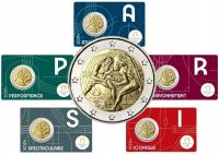 Francja 2 euro Zestaw 5 Coincard 2024 - Olimpiada w Paryżu