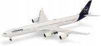 Herpa Model samolotu Lufthansa Airbus A340-600, miniatura w skali 1:500