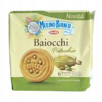 Ciastka z kremem pistacjowym Baiocchi 168g włoskie