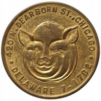 28032. USA, Matching Coin, Gus' Good Food - token/żeton (5,64g/25mm)