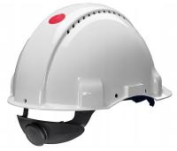 Kask ochronny Hełm budowlany 3M G3000 NUV Solaris - biały płynna regulacja