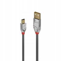 Lindy 36631 kabel USB 1 m USB A Mini-USB B Szary