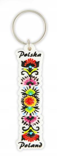 Brelok breloczek gumowy folk kwiat POLSKA folk kolorowy etno kwiaty