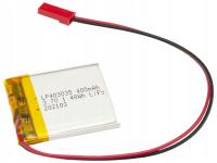 Akumulator Li-Po LP403035 Akyga 3.7V / 400mAh PCM złącze JST 2-Pin 150mm