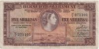 21.hyr.Bermudy, 5 Szylingów 1957, P.18.b, St.3+