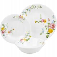 Полный набор сервиз столовая посуда тарелки 18EL 6 человек узор цветы