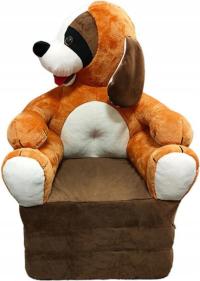 Pluszowy fotelik rozkładany wygodna pluszowa pies Ciapek leżanka XXL