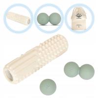 Zestaw do masażu TREXO 3 w 1 wielokolorowy OS ROLLER + PIŁKI DO MASAŻU