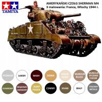 Tamiya модель американского танка Tank Sherman M4 грунтовка, краска, лак