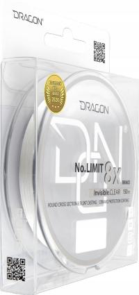 *Plecionka DRAGON No.LIMIT 8X-BRAID Invisible.CLEAR 150 m 0.12 mm/10.10 kg