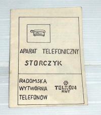 Aparat Telefoniczny STORCZYK Instrukcja Obsługi RWT TELKOM.
