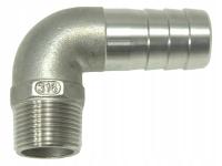 Króciec nierdzewny kątowy 1/2