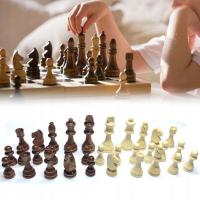 ess drewniane rzeźbione szachy ręcznie wykonane ze