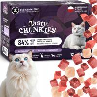 TASTY CHUNKIES BEZZBOŻOWA Karma kot MIX SMAKÓW w sosie 84% MIĘSA 12x100g