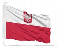 Flaga Polska z Godłem Bandera Jachtowa Żeglarska na Jacht 40x30 CM
