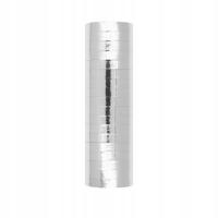 Serpentyny lustrzane srebrne błyszczące do dekoracji Urodziny 18szt