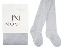RAJSTOPY BAWEŁNA gładkie SZARY MELANŻ NOVITI 128/134 N005G