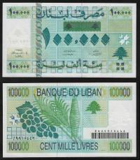 LIBAN 100000 Livres 1999 P-78 UNC