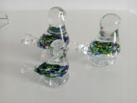 Стеклянные пресс-папье! Фигурка! Птица с цветной мозаикой!