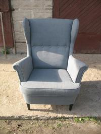 FOTEL SZARY IKEA STRANDMON 33/25/10/25