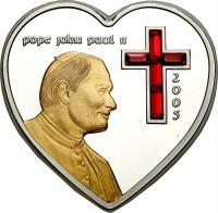 Północne Wyspy Mariańskie. 5 dolarów, 2005, Papież Jan Paweł II – SREBRO