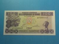 Гвинея банкнота 100 Francs 1985 AP редкий P-30 UNC