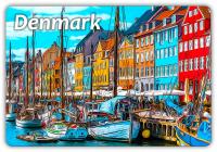 DANIA - KOPENHAGA - Łodzie - Centrum - Magnes na lodówkę