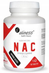 Aliness NAC N-Acetyl-L-Cysteine 190 mg N-Acetyl-L-Cysteina 100tabletek vege