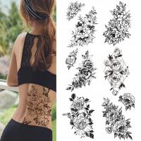 Тату моющиеся розы женские временные цветы 6шт 21 * 14.8 см