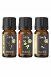 ZESTAW 3 OLEJKÓW ETERYCZNYCH PREMIUM 100% Naturalnych Aroma-Space