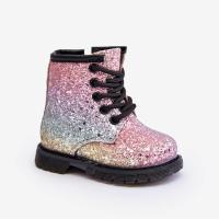 DZIECIĘCE BOTKI Z SUWAKIEM OCIEPLANE MULTIKOLOR