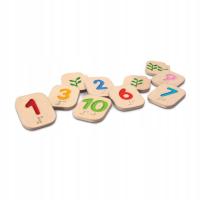 Cyferki Braille'a 1-10 drewniane cyfry Braille dla dzieci Plan Toys