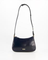 VENEZIA SKÓRZANA DAMSKA TOREBKA NA RAMIE W KOLORZE GRANATOWYM