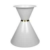 Podstawa okrągła noga stolika stelaż postument stołu biała klepsydra 49cm