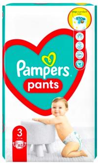 PAMPERS PANTS PIELUCHOMAJTKI PIELUCHY DLA DZIECI ROZ. 3 (6-11 KG) 62SZT