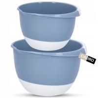 ZESTAW MISEK miski plastikowe duże 2l 3,5l kuchenne do miksowania mieszania