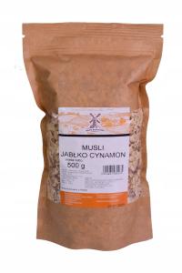 MUSLI JABŁKO CYNAMON 500g NA ŚNIADANIE