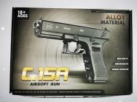 Glocck17 pistolet replika ASG metal + tysiąc kulek GRATIS