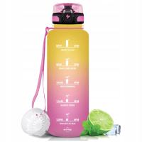 Butelka Bidon Na Wodę 1.5L Miarka Motywacyjna Sportowa Z Filtrem BPA FREE