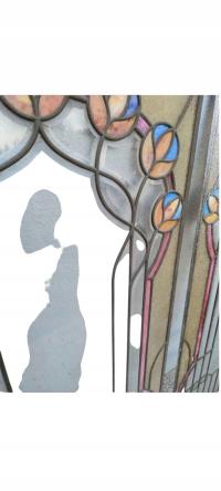 Witraże Secesja Wiedeń 2 szt 1890