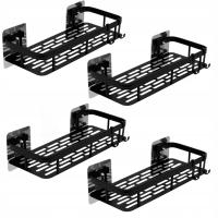 4 X ПОЛКА ДЛЯ ВАННОЙ КОМНАТЫ, ПОДВЕСНАЯ ДЛЯ ДУША, САМОКЛЕЯЩАЯСЯ, БЕЗ СВЕРЛЕНИЯ, ЛОФТ