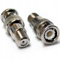 Adapter złącze wtyk BNC męski - gniazdo F jakar