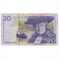 Banknot, Szwecja, 20 Kronor, 1997-2008, KM:63a, EF